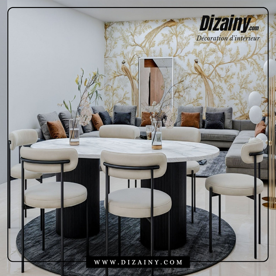 Pack Glamour table à manger et 6 chaisses