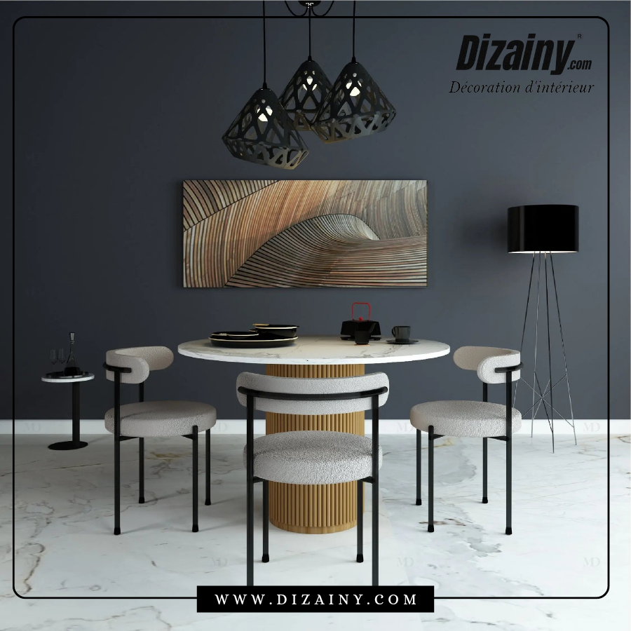 Pack glamour Table à manger + 4 Chaises