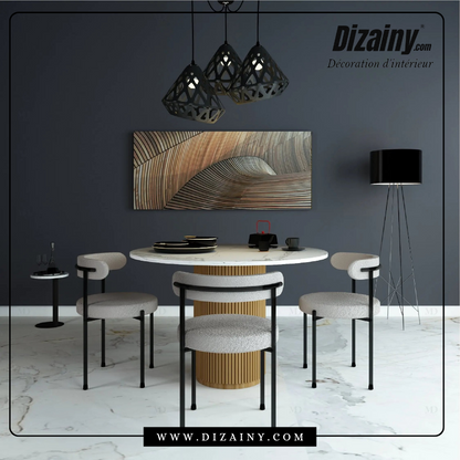 Pack glamour Table à manger + 4 Chaises