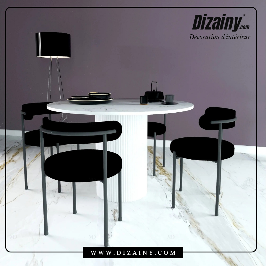 Pack glamour Table à manger + 4 Chaises