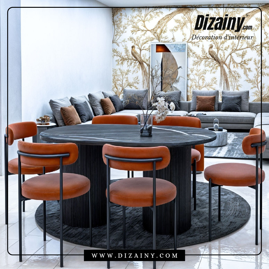 Pack Glamour table à manger et 6 chaisses