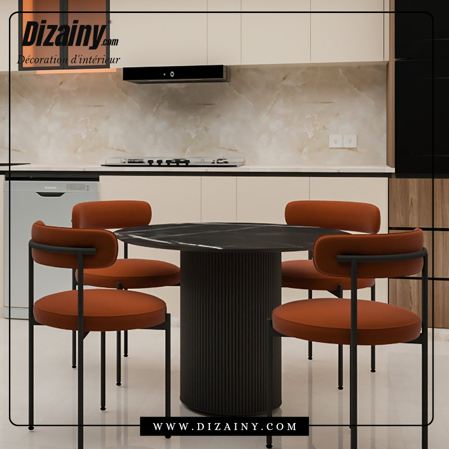 Pack glamour Table à manger + 4 Chaises