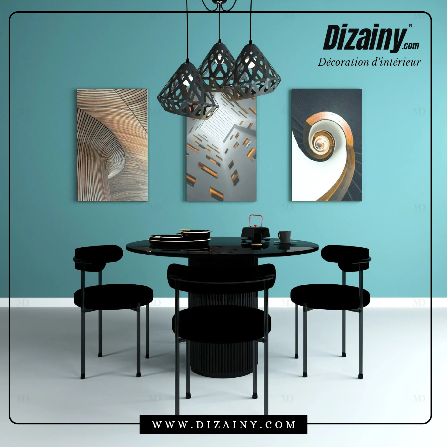 Pack glamour Table à manger + 4 Chaises