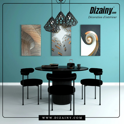 Pack glamour Table à manger + 4 Chaises