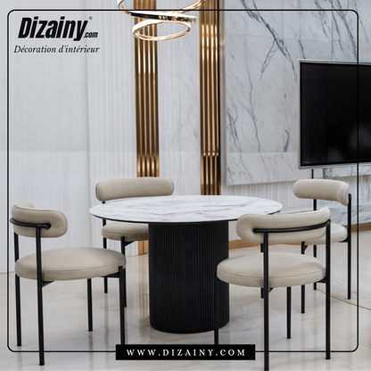 Pack glamour Table à manger + 4 Chaises